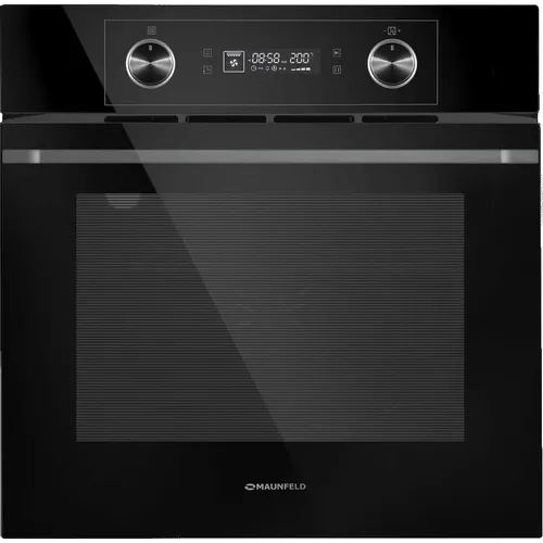 Духовой шкаф электрический MAUNFELD AEOH60102B, 60л, дверца с 3 стеклами, черный