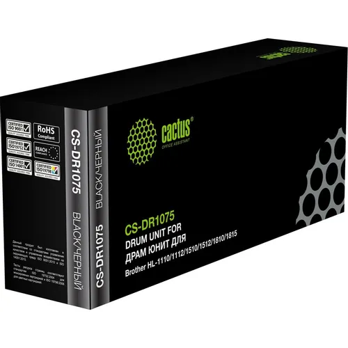 Блок фотобарабана Cactus CS-DR1075 DR-1075 черный ч/б:10000стр. для HL-1110/1112/1510/1512/1810/1815