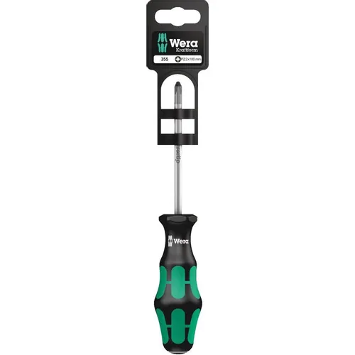 Отвертка WERA 355 PZ SB, PZ2 длина стержня 100мм [we-100056]