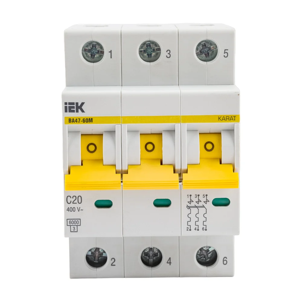 Автоматический выключатель IEK ВА47-60M MVA31-3-020-C