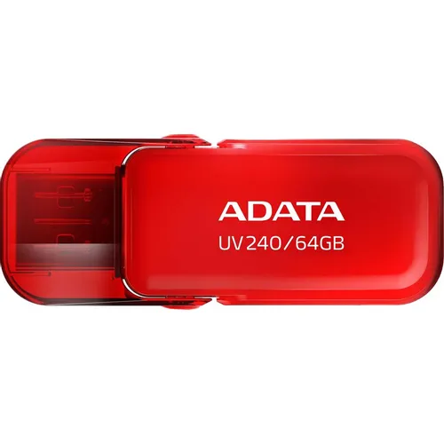 Флешка USB A-Data UV240 64ГБ, USB2.0, красный [auv240-64g-rrd]