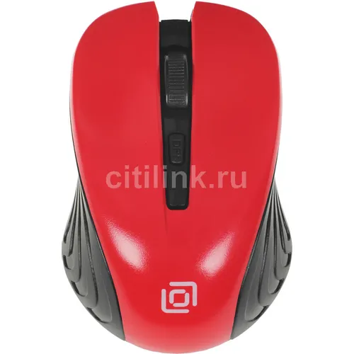 Мышь беспроводная Oklick 545MW, радио, оптическая, USB, 1600dpi, черный и красный [368631]