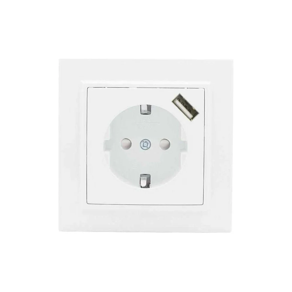 Одноместная розетка EKF Минск ERR16-028-100-USB