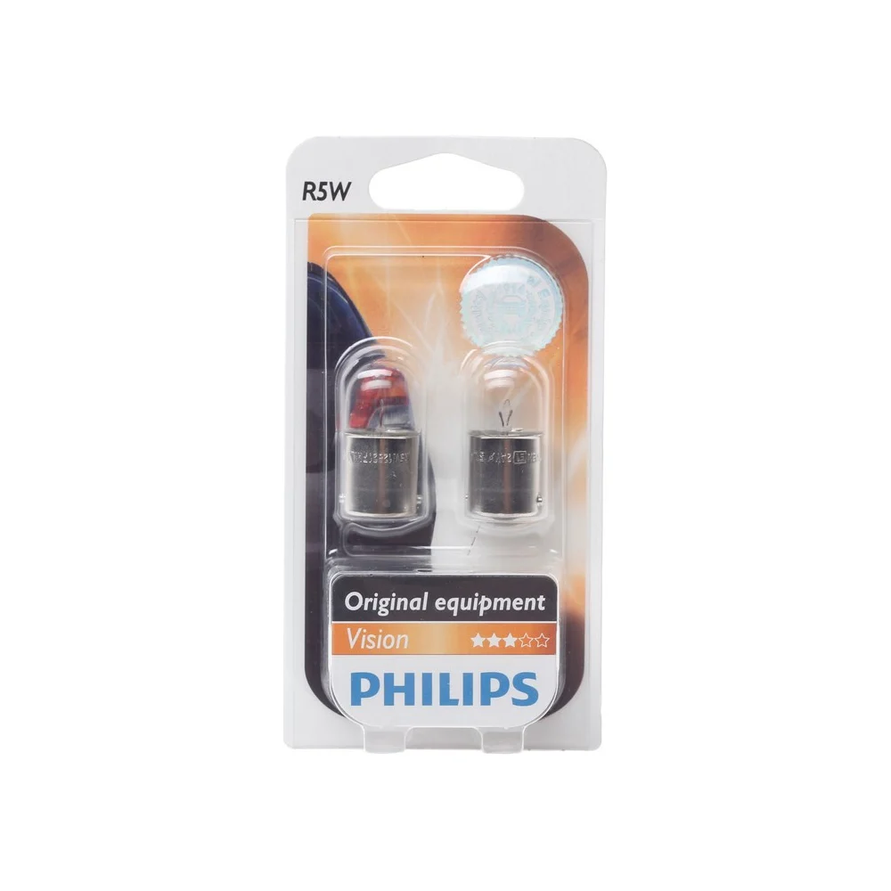 Автолампа PHILIPS R5W BA15s 12V /1/10 P-12821-2бл