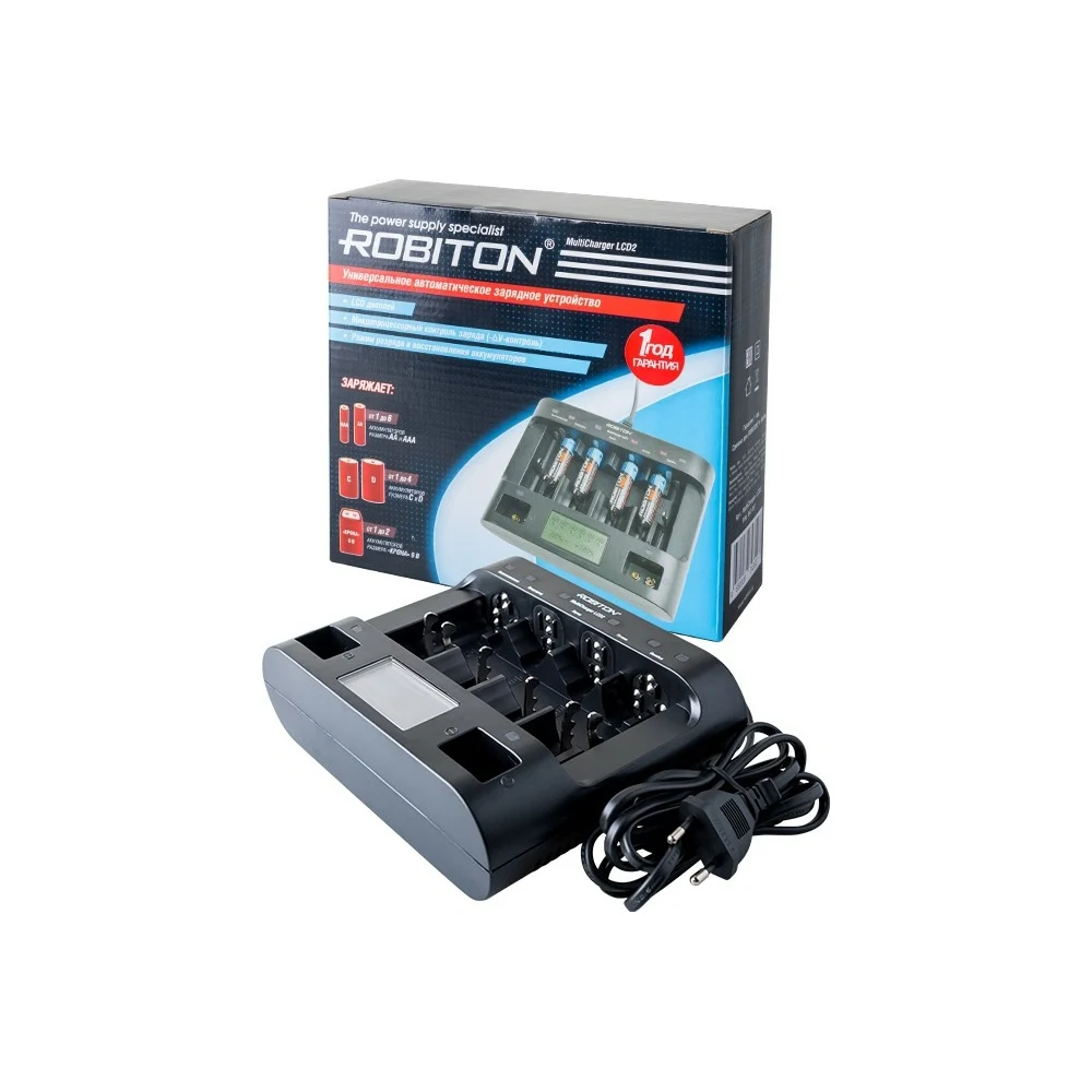 Зарядное устройство Robiton MultiCharger LCD2 18258