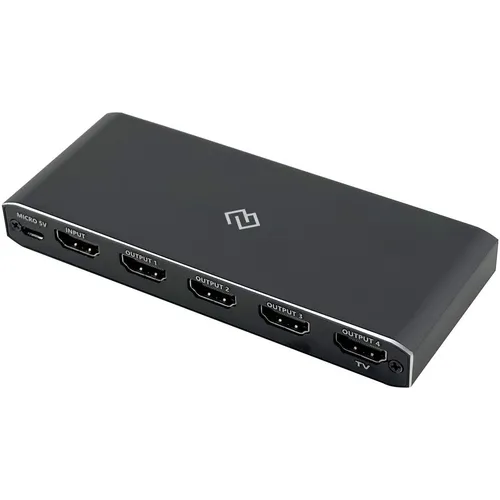 Сплиттер аудио-видео Digma DHSP-v2x4, HDMI (f) - 4xHDMI (f), ver 2.0, черный