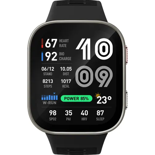 Смарт-часы AMAZFIT BIP Max A2568, 2.07", черный/серебристый