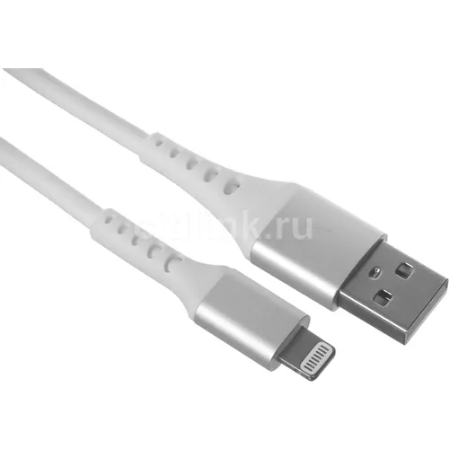 Кабель Cactus CS-LG.USB.A-2, Lightning (m) - USB (m), 2м, MFI, белый