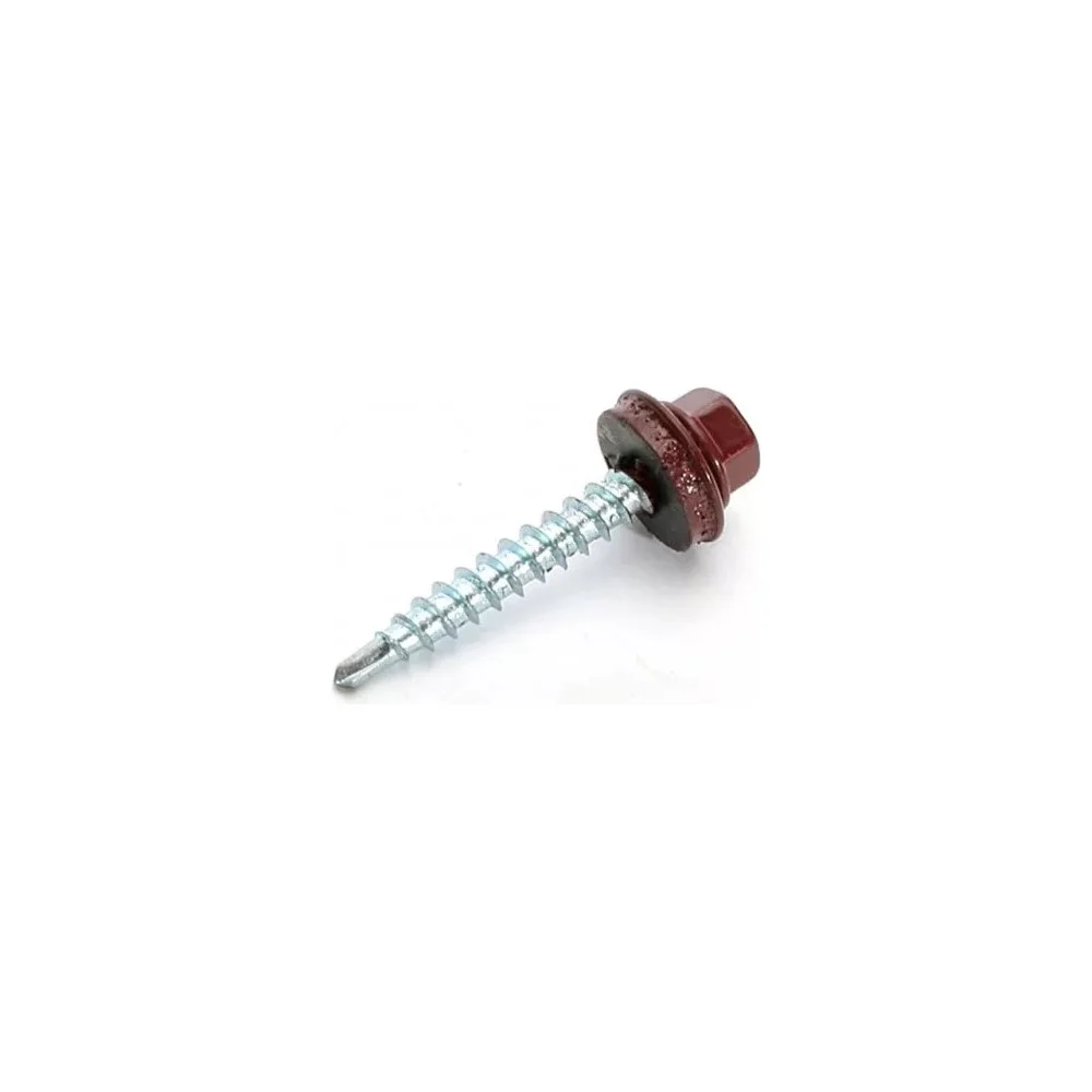 Кровельный саморез Стройметиз 4,8х35 RAL3011 красно-коричневый (250 шт.) 2080036
