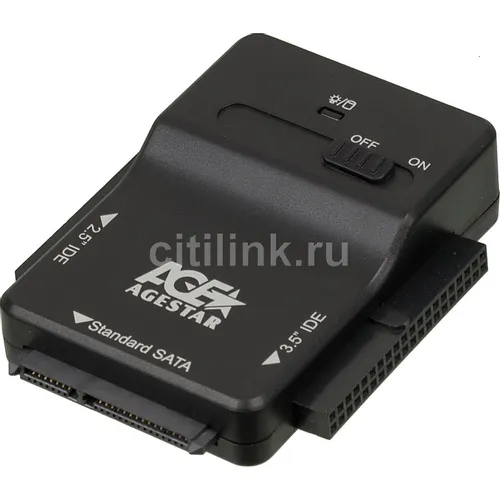 Адаптер-переходник AgeStar 3FBCP1, для 2.5" и 3.5" дисков, черный