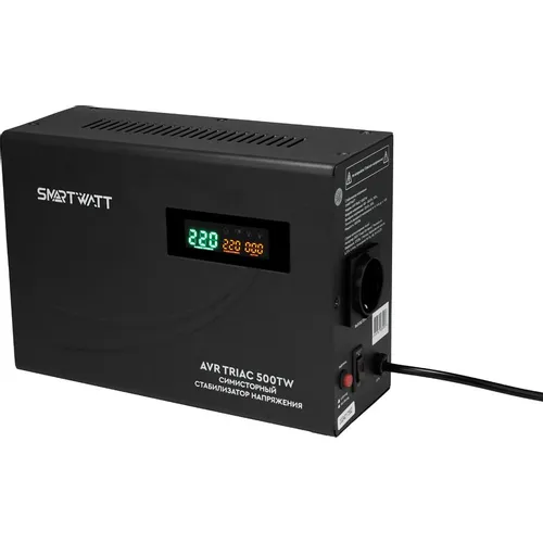 Стабилизатор напряжения SMARTWATT AVR Triac 500TW черный [4512020380004]
