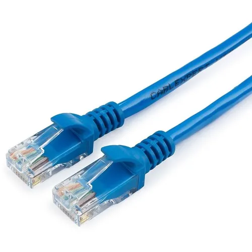 Патч-корд PREMIER PP10-10M/B литой (molded), UTP, кат.5E, 10м, 4 пары, 26AWG, 0.02мм, медь, многожильный, синий
