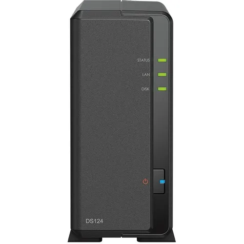 Сетевое хранилище NAS SYNOLOGY DS124, 1-bay, настольный, RTD1619B