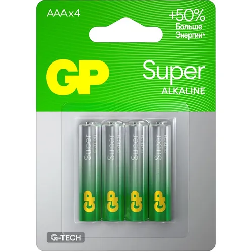 AAA Батарейка GP Super 24AA21-2CRSBC4, 4 шт.