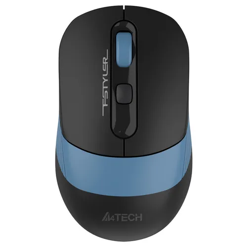 Мышь беспроводная A4TECH Fstyler FB10C, Bluetooth/Радио, оптическая, USB, 2000dpi, черный и синий [fb10c ash blue]