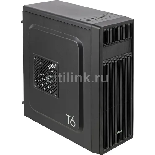 Корпус ATX Zalman T6, Midi-Tower, без БП, черный