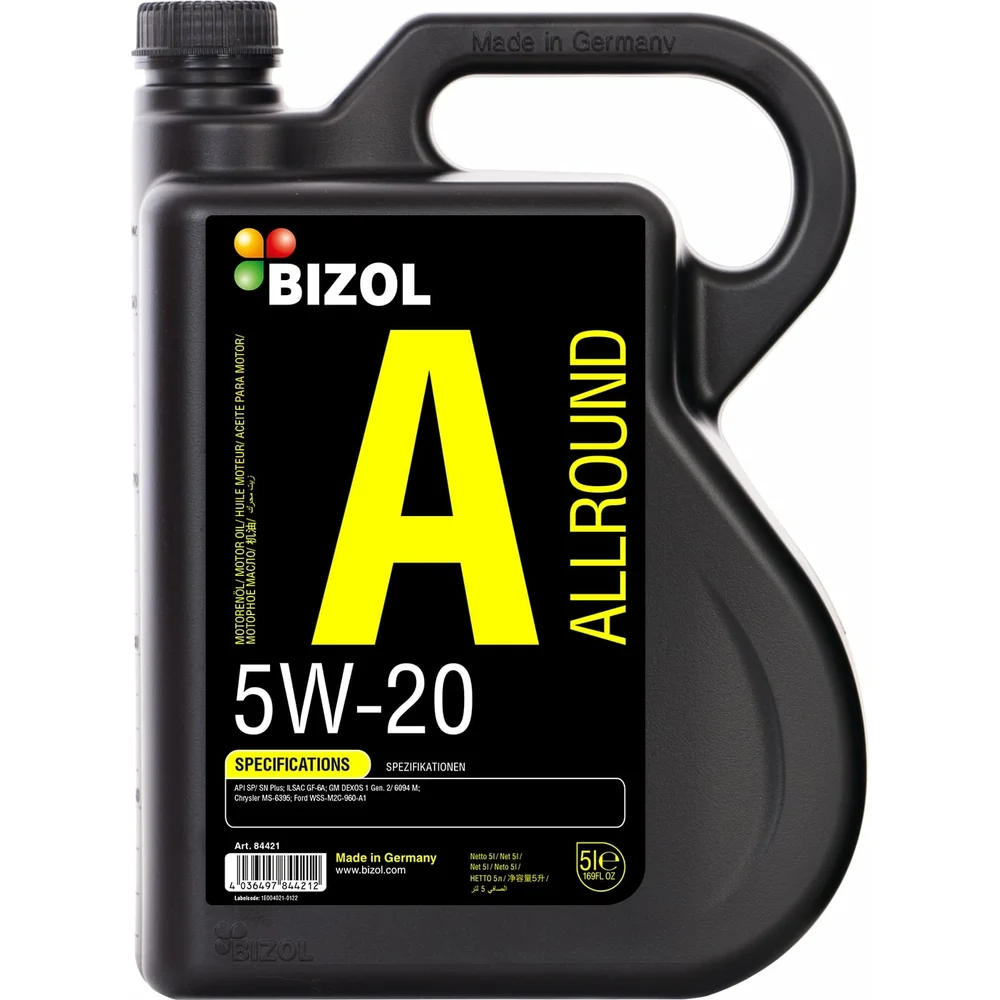 HС-синтетическое моторное масло Bizol Allround 5W-20 84421