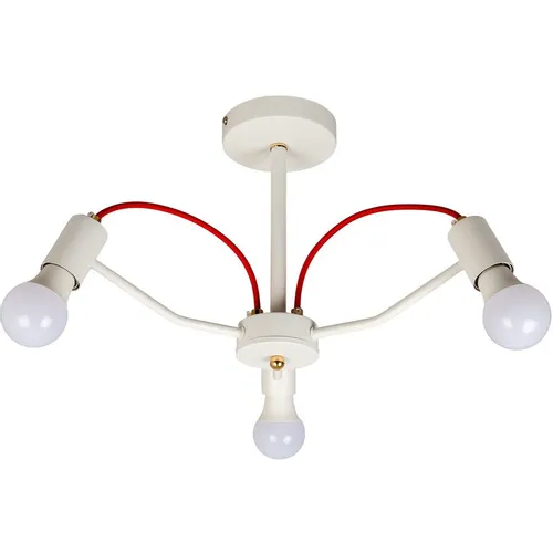 Люстра HIPER Siena H002-3, 3 х 60 Вт, белый/золото