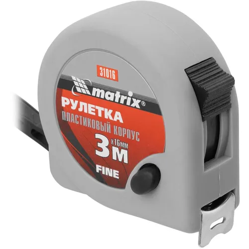 Рулетка строительная MATRIX Fine, 3м x16мм [31016 ]