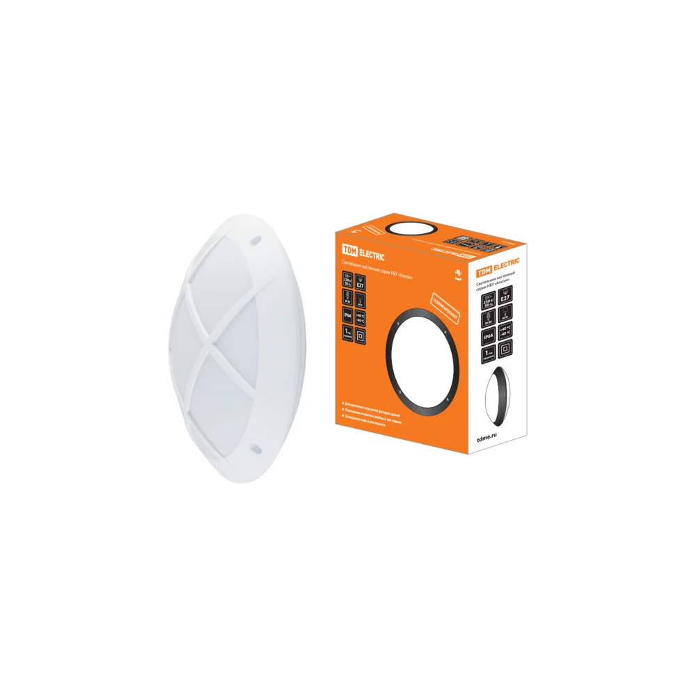 Светильник TDM ELECTRIC НБУ 05-60-003 Альтан 2 белый с решеткой IP64 SQ0328-0303