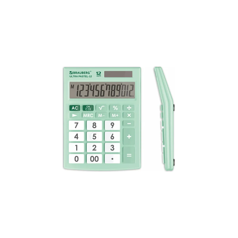 Настольный калькулятор BRAUBERG ULTRA PASTEL-12-LG 250504