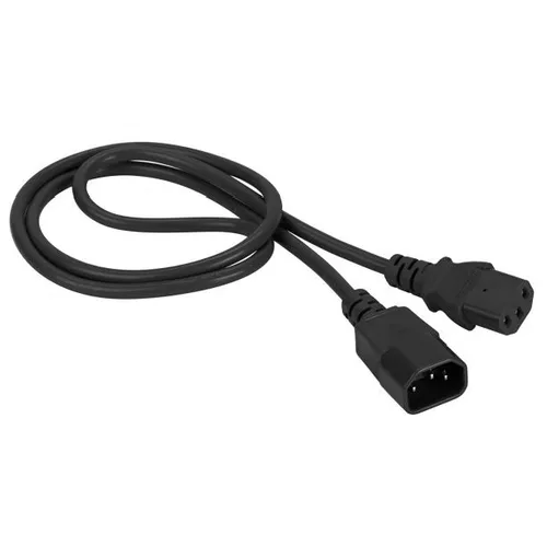 Шнур питания Lanmaster (LAN-PP13/14-1.0-BK) C13-С14 проводник.:3x0.75мм2 1м черный