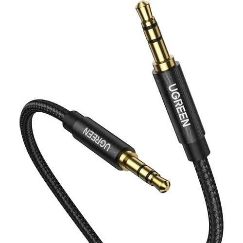 Кабель аудио UGREEN AV112, Jack 3.5 (m) - Jack 3.5 (m), 1м, черный [50361]