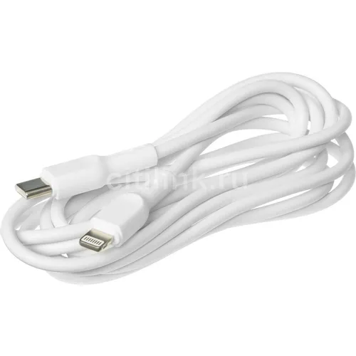 Кабель BORASCO Lightning (m) - USB Type-C (m), 2м, белый [52392]