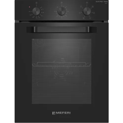 Духовой шкаф электрический MEFERI Light MEO456BK, 53л, дверца с 2 стеклами, черный/нержавеющая сталь