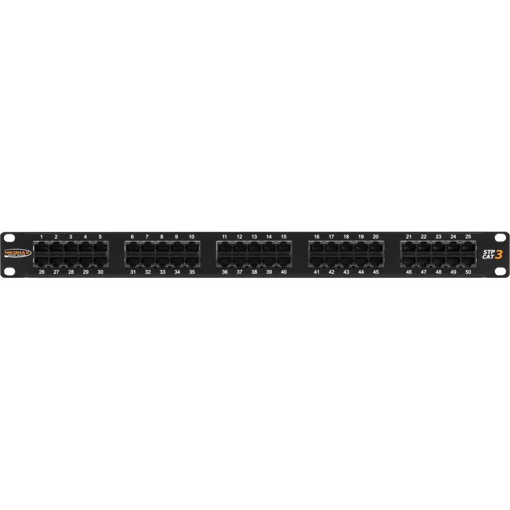 Коммутационная коммутационная панель NIKOMAX NMC-RP50UC3-1U-BK