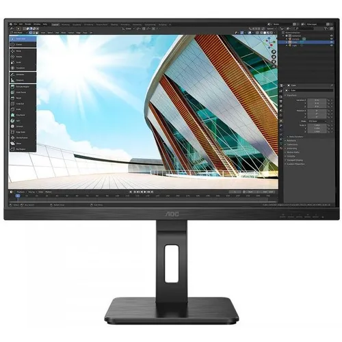 27" Монитор AOC Pro Q27P2Q, 2560x1440, IPS, 75Гц, 1хHDMI, 1хDP, черный
