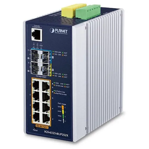 Коммутатор PLANET IGS-6325-8UP2S, управляемый