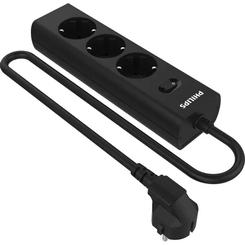 Сетевой фильтр Philips CHP2135BB/51, 3м, черный