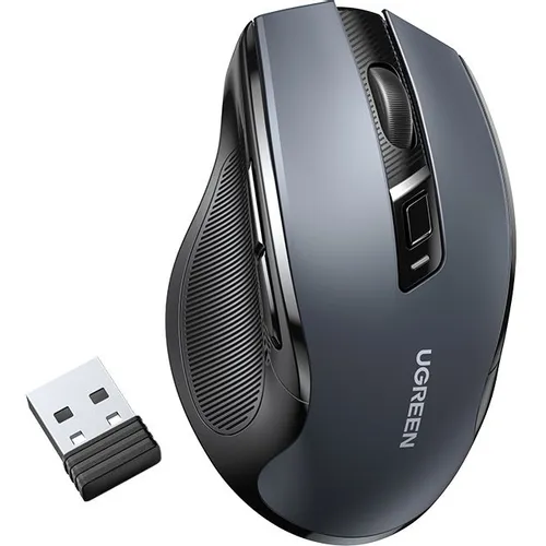 Мышь беспроводная UGREEN MU006, Bluetooth/Радио, оптическая, USB, 4000dpi, черный [90855]