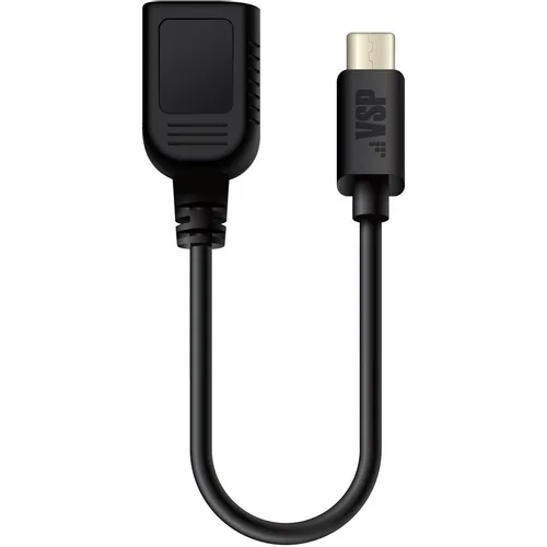 Адаптер OTG BORASCO 38281, USB Type-C (m) - USB (f), 0.15м, черный
