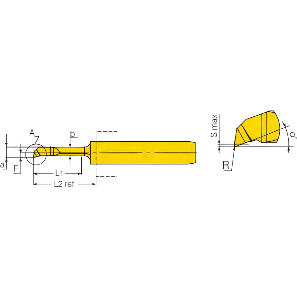 Расточной резец UARGUS VHM MC432BCR05L10R VBX 14 236 514