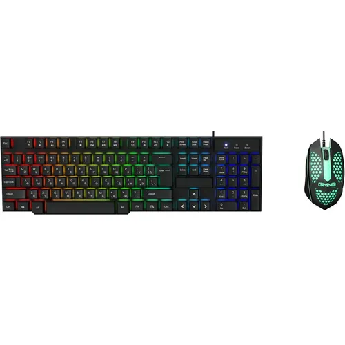 Комплект (клавиатура+мышь) Oklick 400GMK, USB, проводной, черный [1546779]