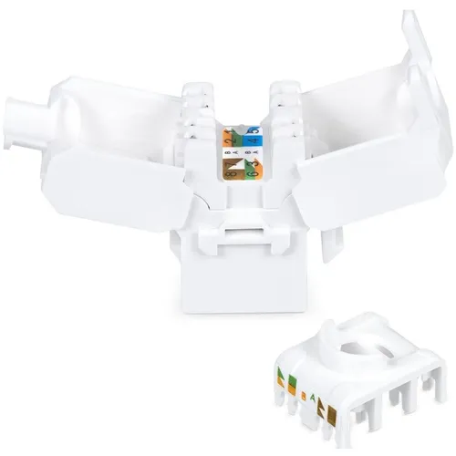 Модуль Cabeus (KJ-RJ45-CAT.5E-180-TOOLLESS) информ. Keystone RJ45 кат.5E бел.