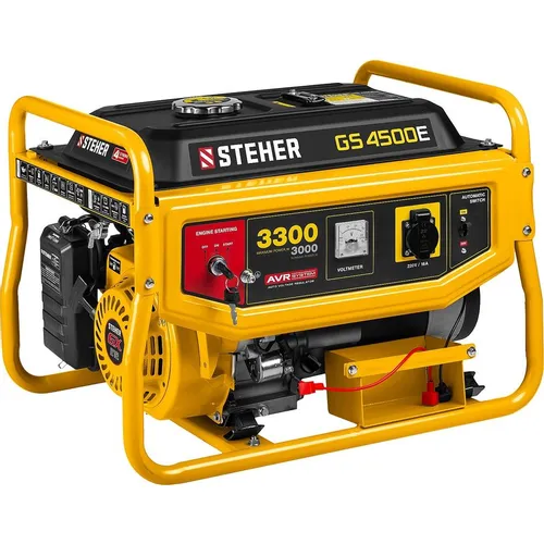 Бензиновый генератор STEHER GS-4500Е, 220 В, 3.3кВт