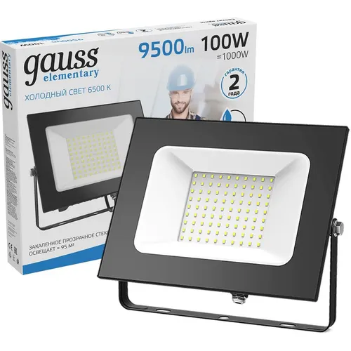 Прожектор уличный GAUSS 613100100, 100Вт