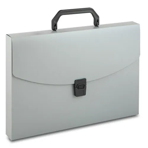 Портфель Бюрократ -BPP01GREY, 1 отд., A4, пластик, 0.7мм, серый 14 шт./кор.