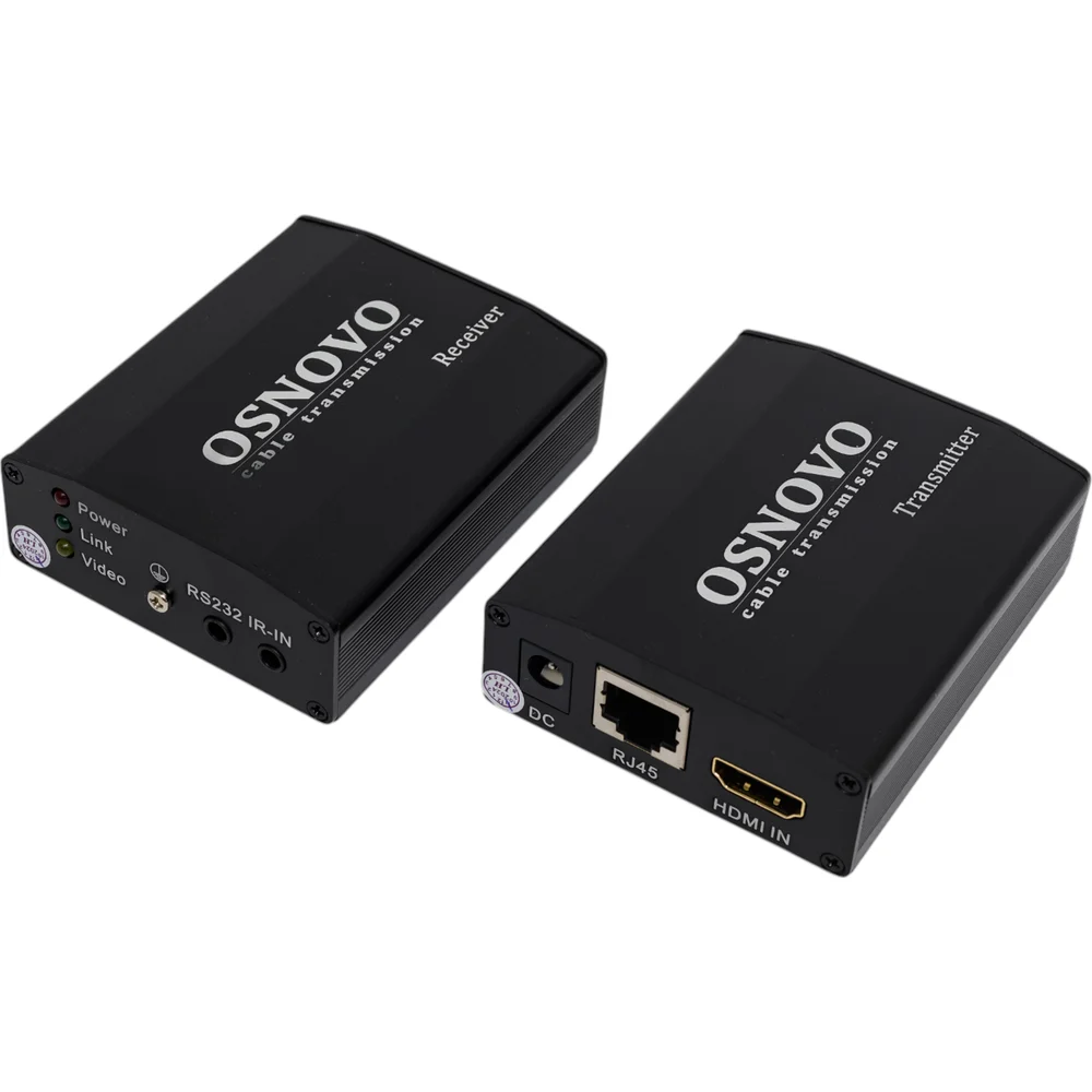 Комплект для передачи HDMI, ИК управления и питания по кабелю витой пары OSNOVO sct1466