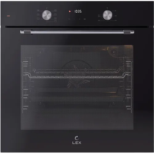 Духовой шкаф электрический LEX EDP 671 BL MAX, 78л, дверца с 2 стеклами, черный