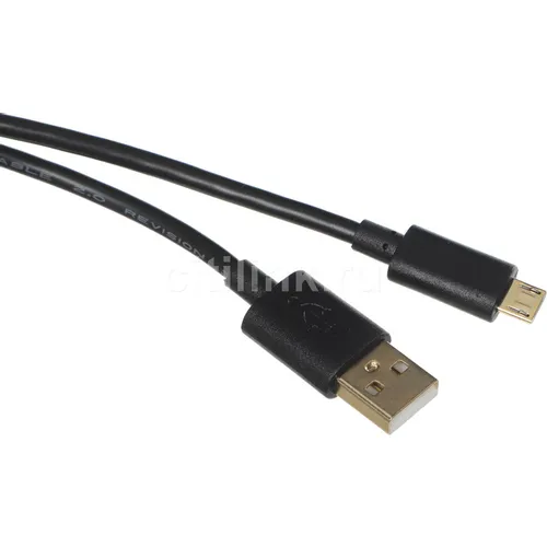 Кабель 2A Square Connector, micro USB (m) - USB (m), 0.75м, 2A, черный