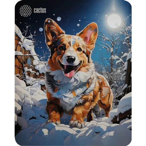 Коврик для мыши Cactus Corgi рисунок, ткань, 300х250х3мм [cs-mpc-d13m]