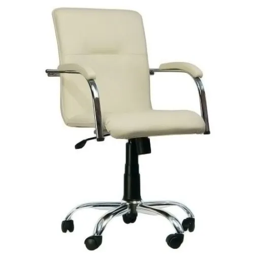 Кресло SITUP Samba (Самба), экокожа, до 120кг, топ-ган, монолитные подлокотники, кремовый