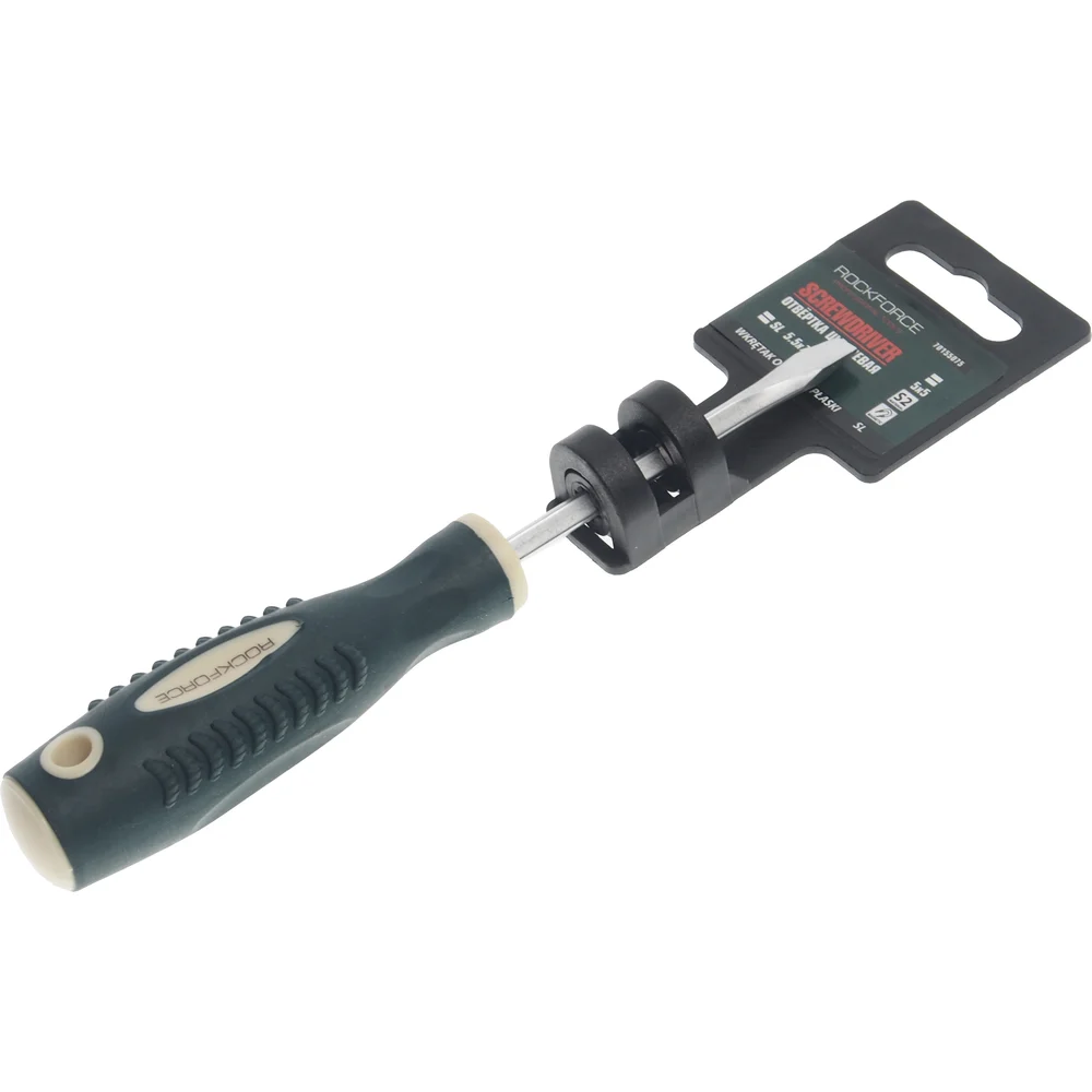 Магнитная шлицевая отвертка Rockforce Profi RF-70155075(28247)