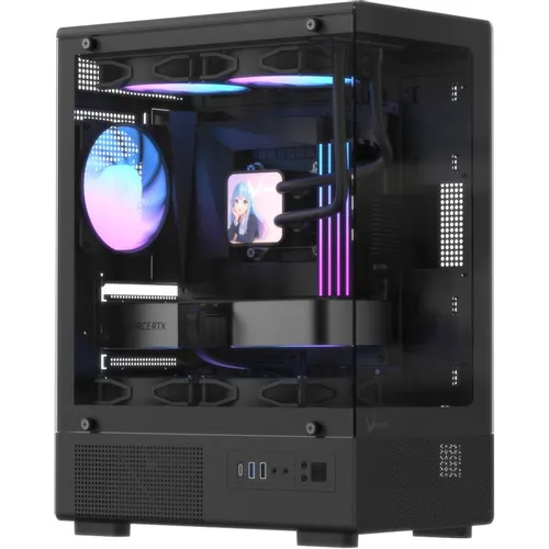 Корпус mATX Formula Crystal Z1CM Plus AR v2, Mini-Tower, без БП, черный [crystal z1cm plus black ar v2]