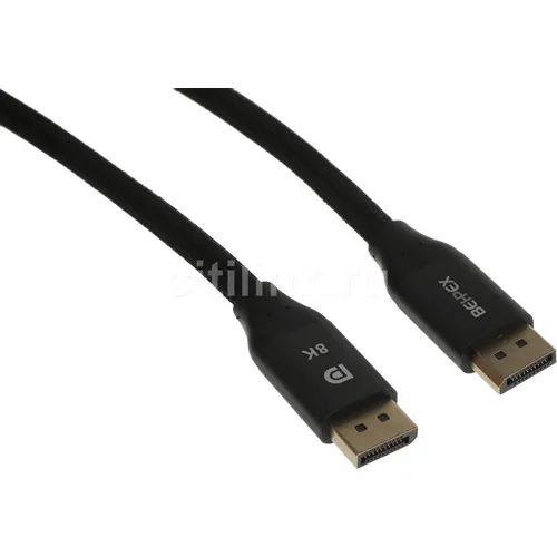 Кабель DisplayPort (m) (прямой) - DisplayPort (m) (прямой), GOLD , 10м, черный