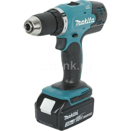 Дрель-шуруповерт Makita DDF453RFE, 3Ач, с двумя аккумуляторами